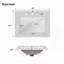 Meuble-lavabo de salle de bain avec structure en bois massif, tiroir rabattable, 2 portes à fermeture douce avec rangement pour porte, tablette réglable-854074216