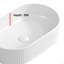 Lavabo de salle de bain ovale au-dessus du comptoir, lavabo vasque en porcelaine blanche de 19 po x 12 po, lavabo de meuble-lavabo moderne, lavabo en céramique Art （Only Basin）