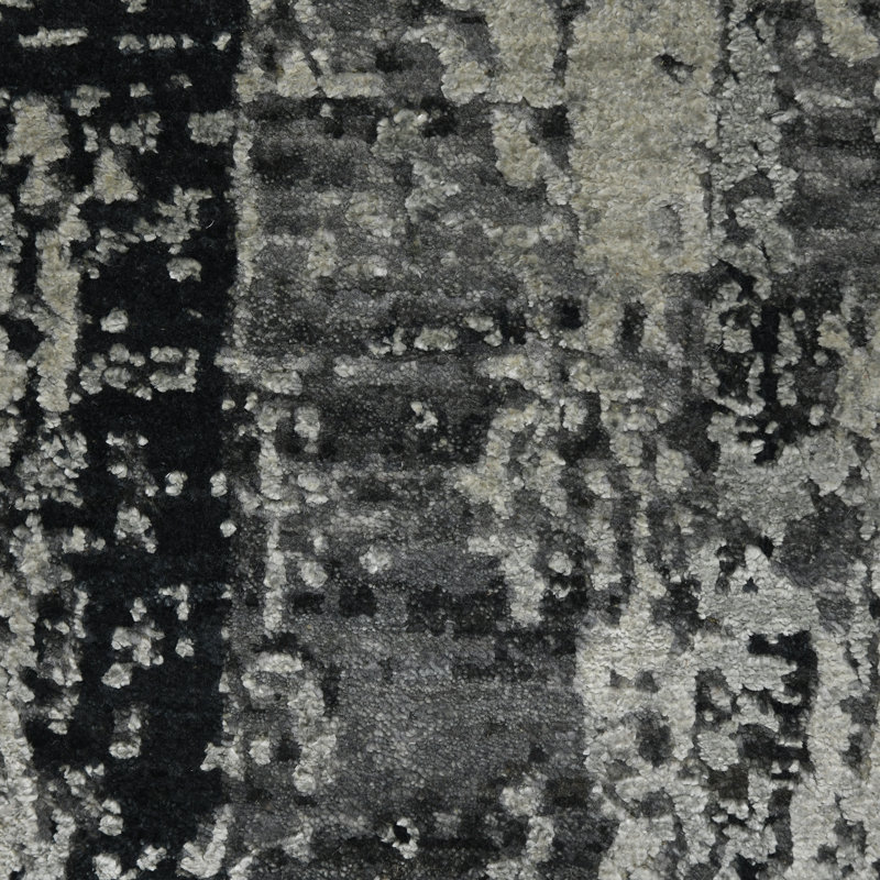 Zenith Abstract Area Rug in Gray, Rectangle 9' x 12'