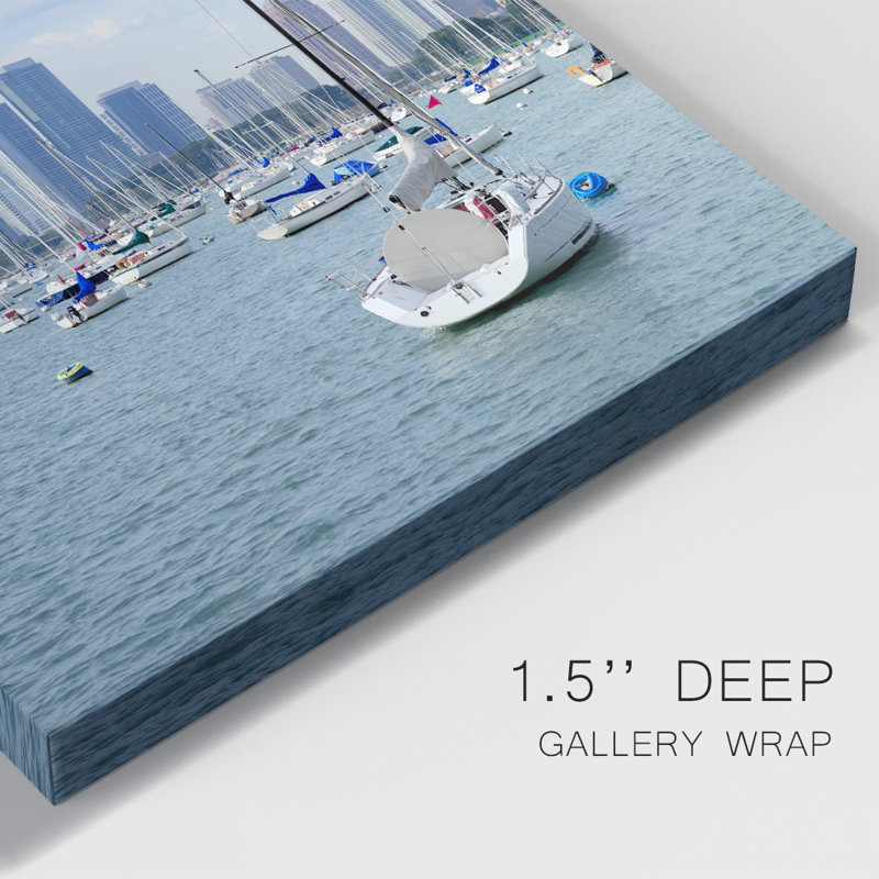 Chicago Harbor III sur toile, H 48 po x l 32 po x P 1,5 po