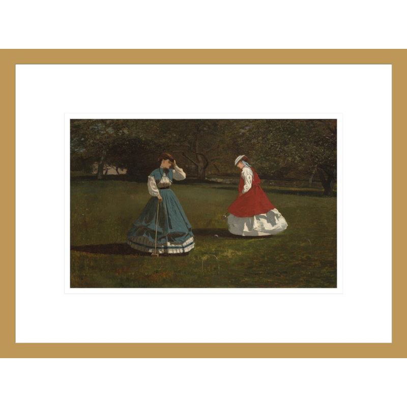 «A Game of Croquet» par Winslow Homer, impression giclée sur cadre, H 12,71 po x l 16,75 po