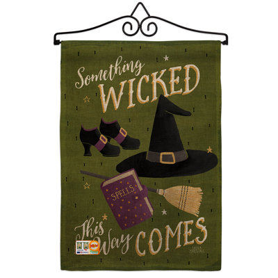 Double Sided 18.5'' H x 13'' W Burlap Halloween Garden Flag