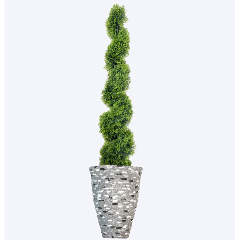 Hearn 72'' Faux Topiary in Fiberstone Planter