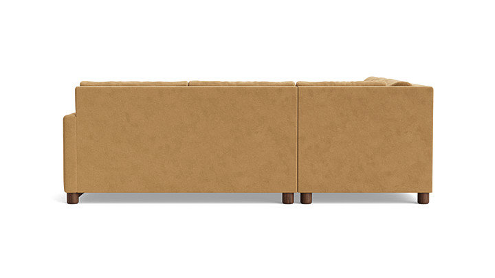 Reve Sleeper Sectional (112" x 95"), Corner On Left, Performance Velvet - Nutmeg