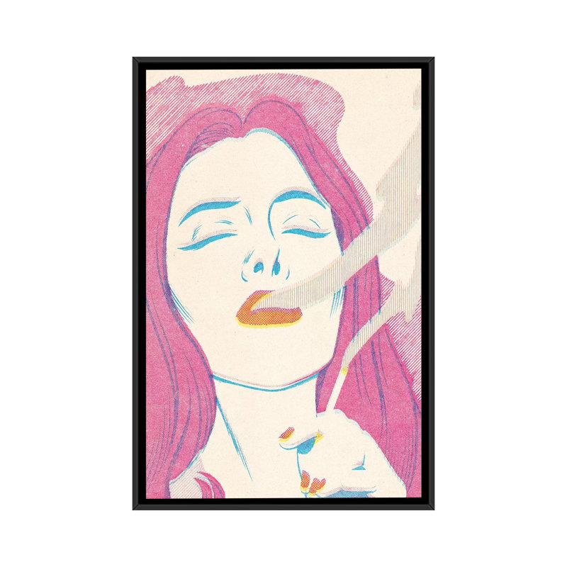 Smoke by Joseph McDermott - Print on Canvas, Black Framed, 66.04 cm H x 45.72 cm W