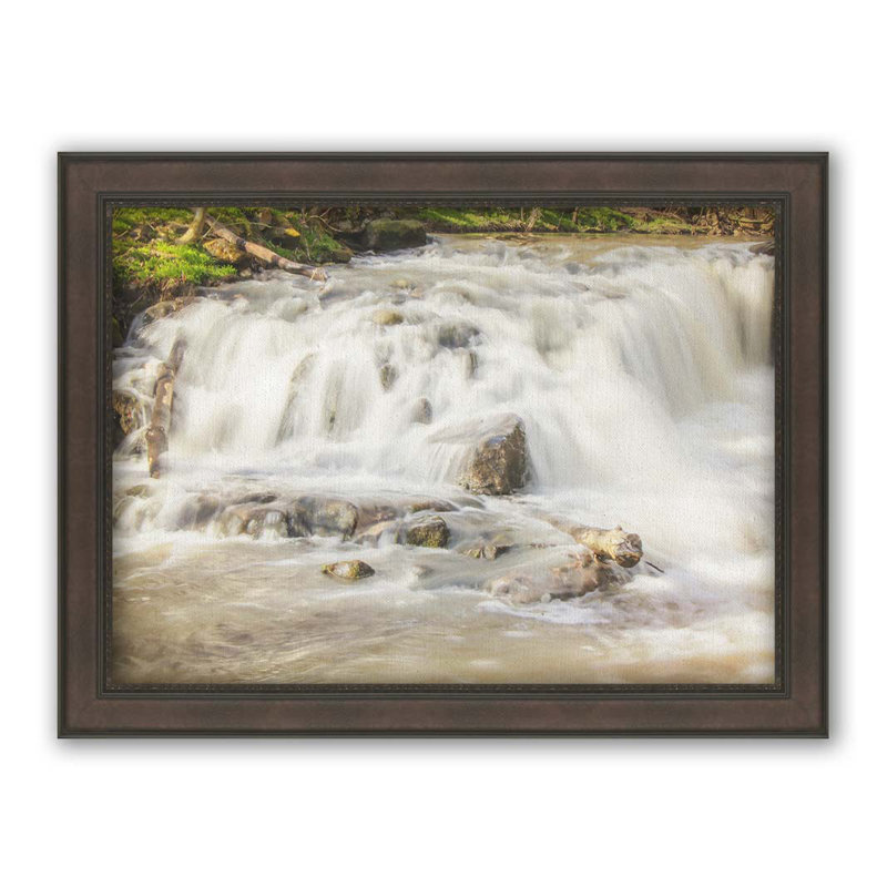 Old Mill Falls par Hal Halli. Impression sur papier - Montée et encadrée, H 40 po x l 52 po