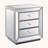 Three Drawer Mirror Finish Cabinet