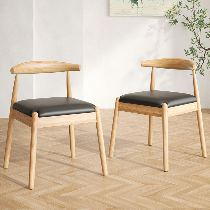 Weave Dining Chairs Set Of 2, Mid-Century Modern Kitchen Chair With Solid  Frame & Handwoven Seat For Living Dining Room