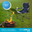 Ensemble de 2 chaises de camping pliantes et rembourrées - Chaises pliantes portatives robustes pour les sports de plein air en quad, à la plage, en camping, sur la pelouse ou sur le portique avec porte-gobelet et sac de transport (bleu marine)
