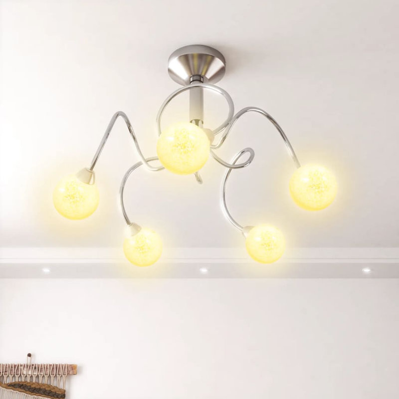 Adelayne Glass Semi Flush Mount