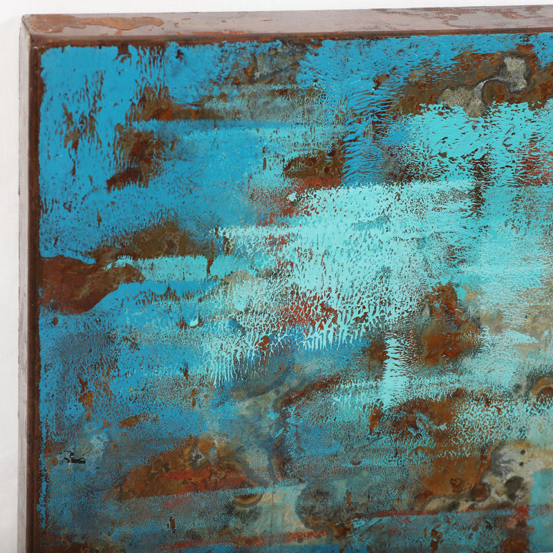 "Composition I" Iron Hand Painted 3D Wall Art