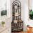 Brown 4 Corner Cabinet For Bathroom, Functional Storage Solution Shelving System With Metal Frame, And