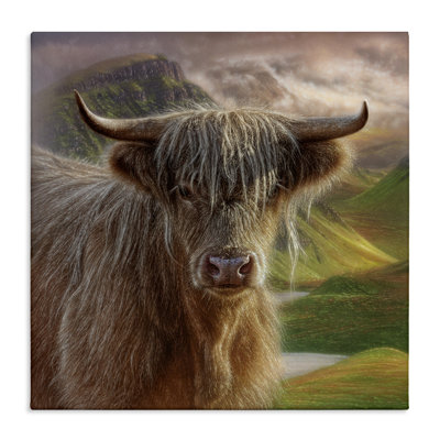 Butterscotch Highland Cow Canvas, design by Collin Bogle