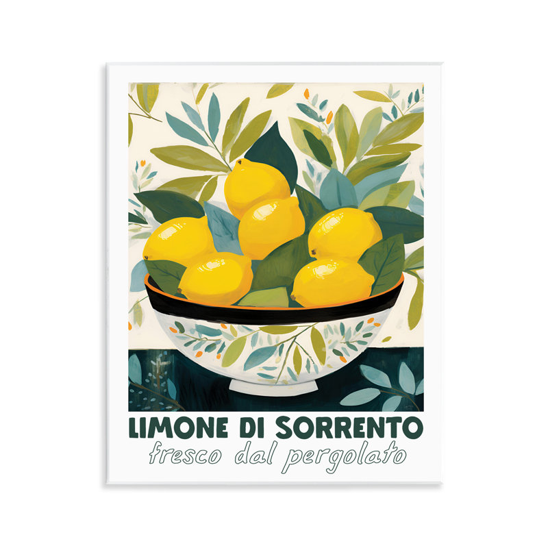Plaque murale charmante bol de citrons, design par Lux + Me Designs