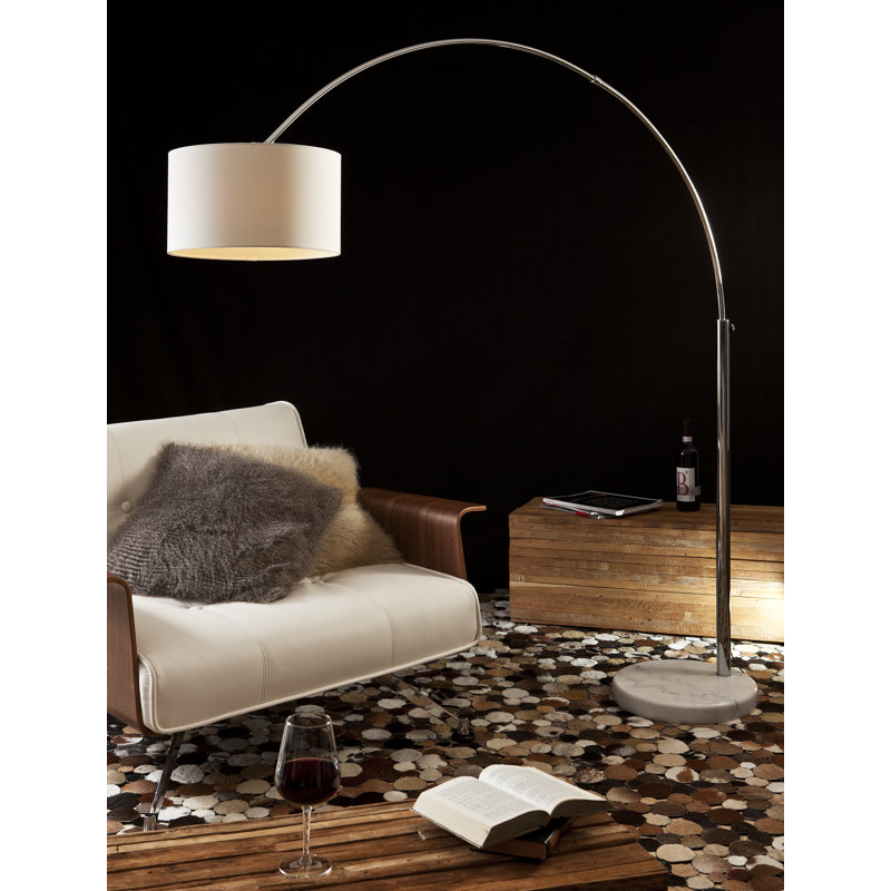 Ali 210cm Arched Floor Lamp, White