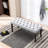 Velvet Bench In Gray For Living Room And Entryway, Comfortable Footrest, Plastic - Shackled Legs, Simple Fashionable Style, 45.25" L X 18.92" H Entryway Room, Sponge Filled Cushion, Length-708120783