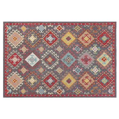 Laingsburg Rectangle Geometric Wool Hand Woven Kilim