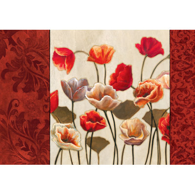 Poppy On Cream - Wrapped Canvas Painting