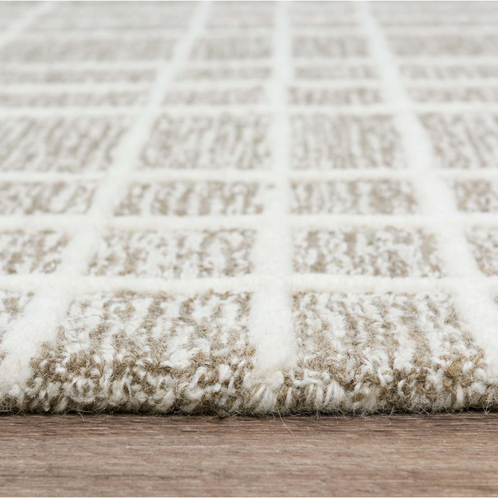 Alec Brown Hand-Tufted Geometric Wool Rug, Runner 2'6 x 8'
