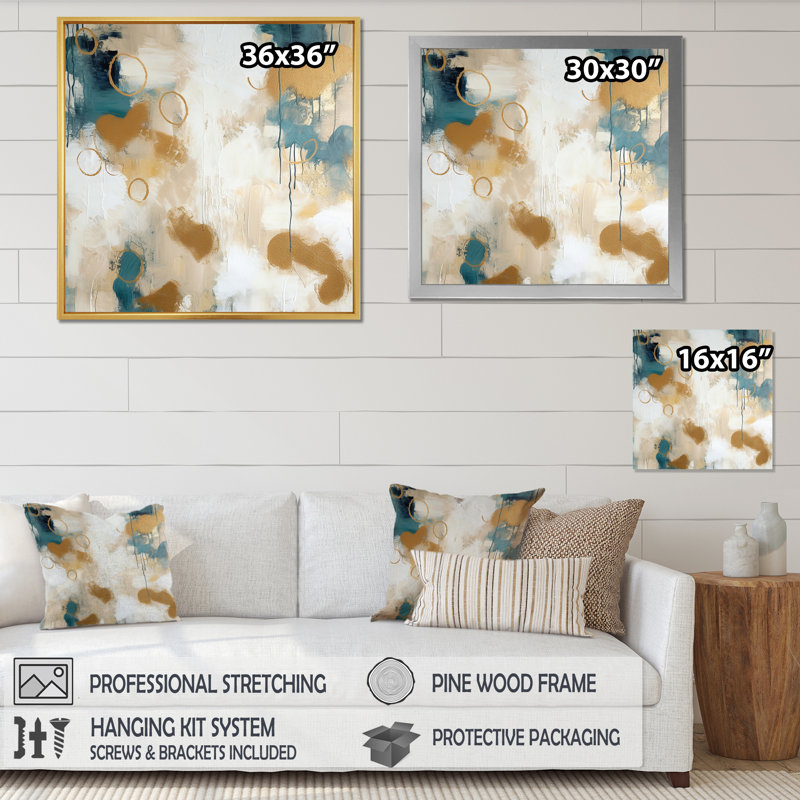 Gilded Daydreames X - reproduction sur toile, Toile tendue, H 16 po x l 16 po x P 1 po