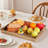 Rustic Wooden Portable Serving Tray – High-Edge Snack & Breakfast Platter with Polished Handles