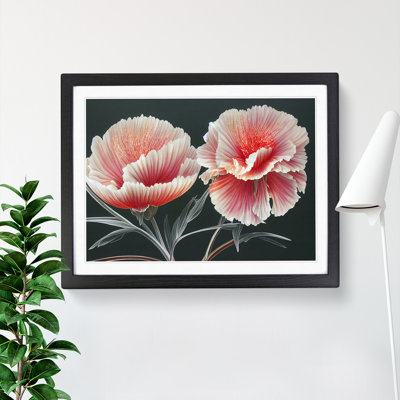 Shining Carnation Flowers - Framed Print
