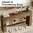 59-Inch Console Table, Wooden Rectangular Sofa Table Behind The Couch