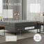 Sommier simple BedTech Knock Down, base de lit plateforme robuste en métal et en tissu gris avec assemblage facile, aucun sommier-2000935665