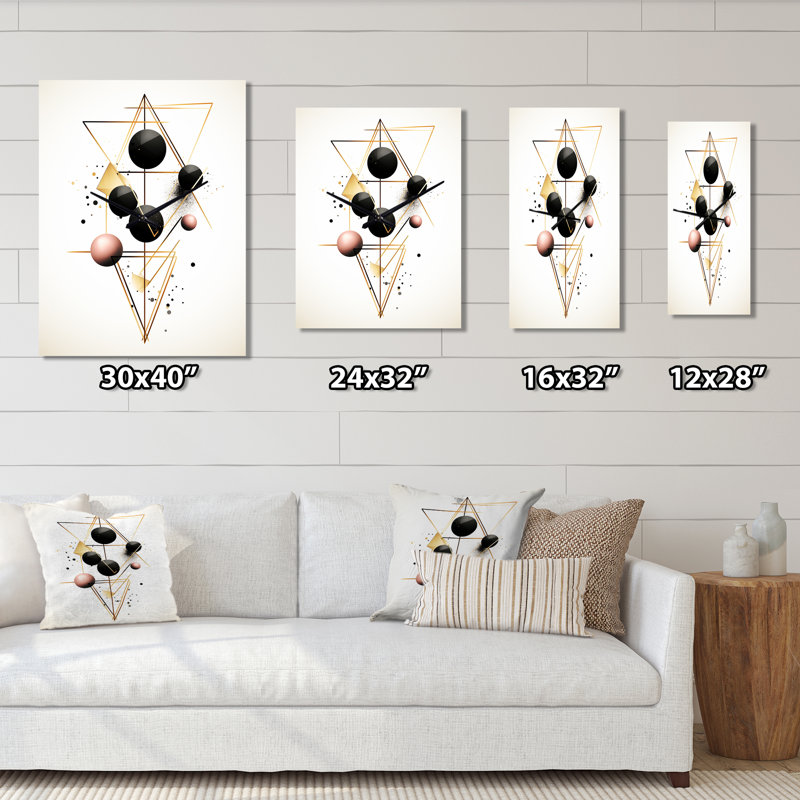 Horloge murale Enigma Boho Chic, H 28 po x l 12 po x P 1 po