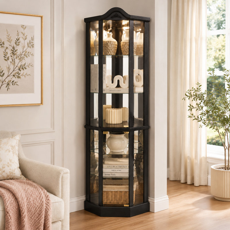 Armoire de coin Elegant, Noir