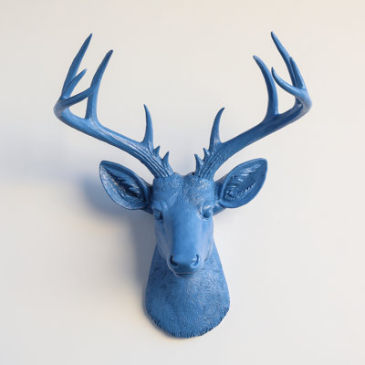 Grande décoration murale fausse tête de cerf naturalisée