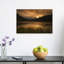 Golden Hour Mountain Lake Dramatic Peaceful Serene Forest Landscape Wall Art Print 1 Piece Wrapped Canvas Wall Art-432557430