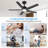 2pcs 44-inch Ceiling Fan With Led Light-1817334645-1817334642