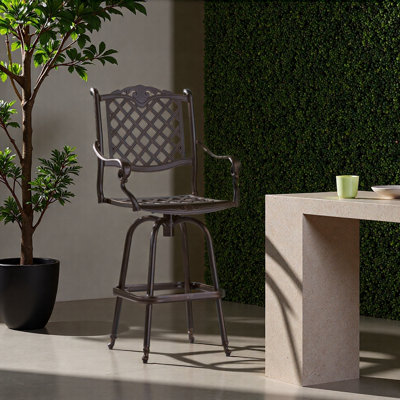 CAST ALUMINUM BAR STOOL