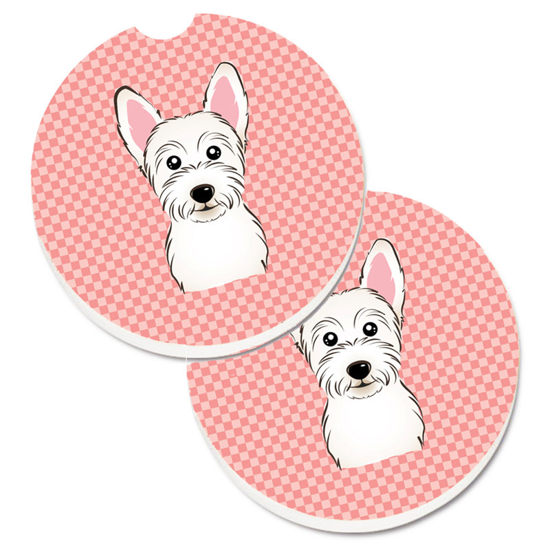Sous-verre Retriever, Rose, Westie
