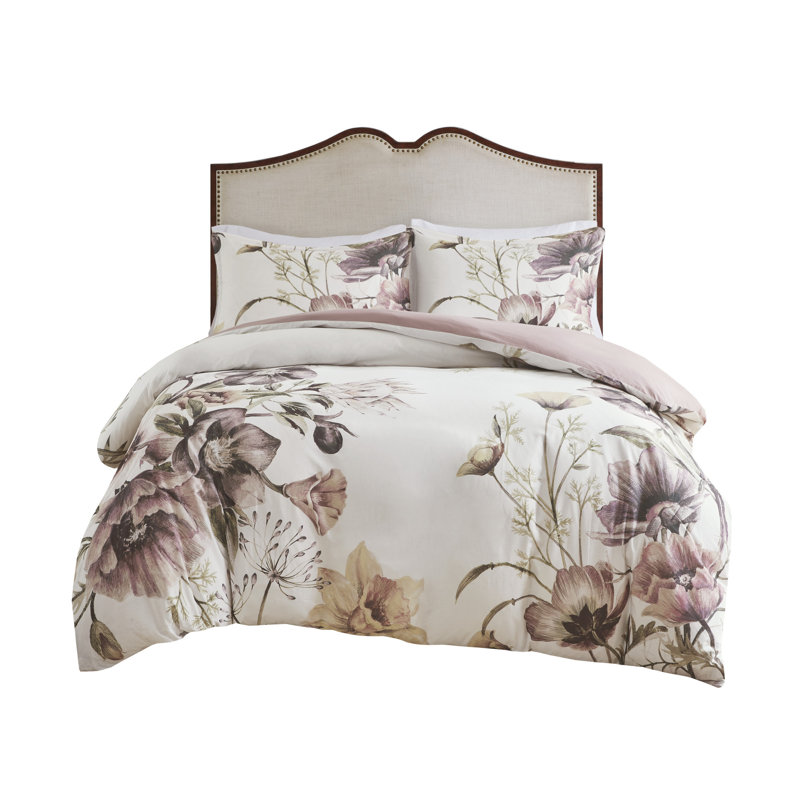 Elegant Floral Bedding Sets, Cotton Polyester Blend, Shabby Chic Bedroom Décor