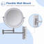 Miroir de maquillage mural lumineux et rechargeable