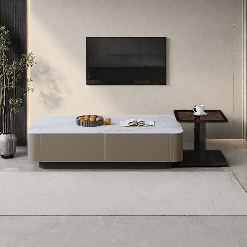 Modern simple rock plate coffee table