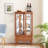 Lighted Glass Cabinet Glass Wine Cabinet Curio Display Cabinet With Adjustable Glass Shelves 2 Doors And 1 Drawer Cabinet Bulb Included-931357607