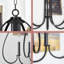 Lustre de style campagnard moderne à 5 lumières 26 po Brenay + design ouvert en forme de poire, finition noire