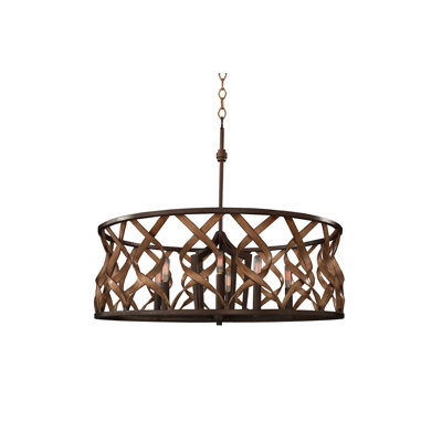 Soho 6 LT Milk Chocolate Chandelier Kalco
