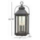 Anchorage 3-Light Outdoor Hanging Carriage Lantern w/ LED Included