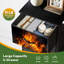 Commode à 4 tiroirs pour chambre à coucher Lion majestueux entouré de flammes ardentes