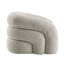 Fauteuil bouclé gris Irma avec pivot