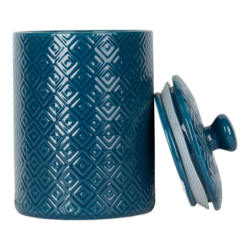 Ilse Ceramic / Porcelain Kitchen Canister Set - Set of 3, Blue
