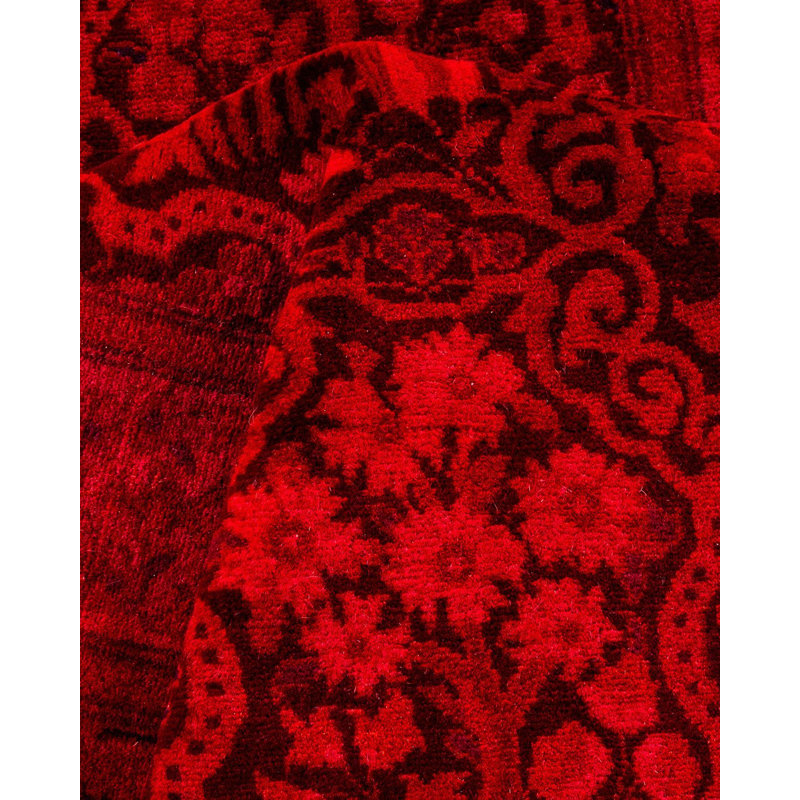 Tapis rouge noué à la main Weirsky - One-of-a-Kind Weirsky