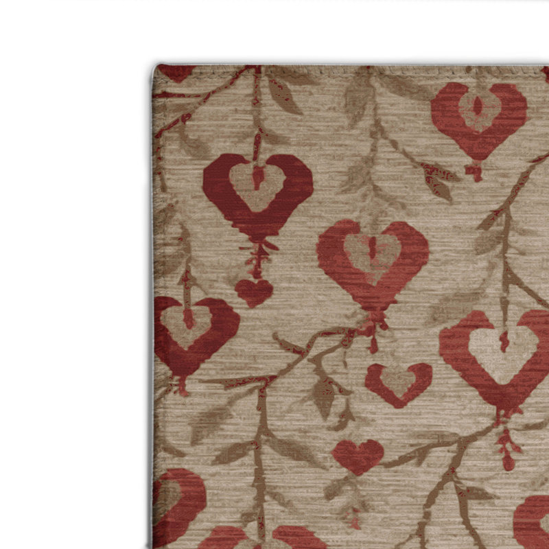 Tapis d'intérieur et d'extérieur gris Botanical, Rectangulaire 2 pi x 3 pi