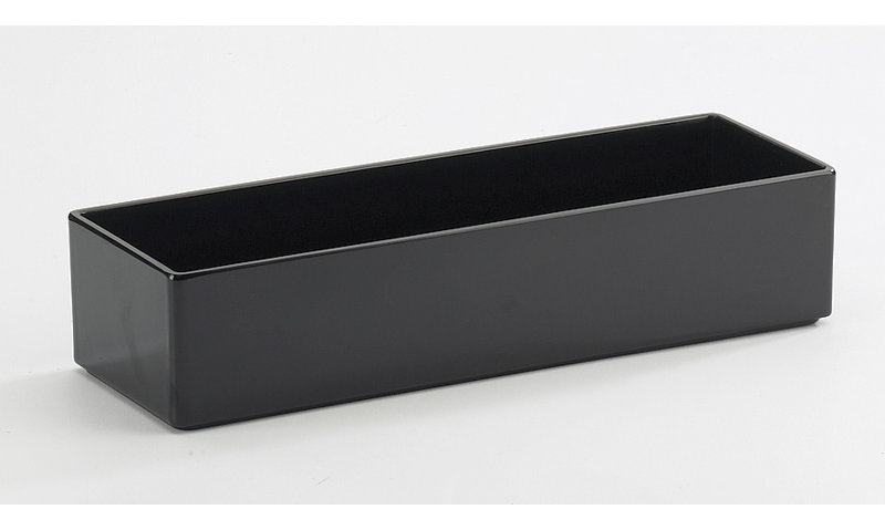 Melamine Box, 3" H x 5" W x 15" D, Black Melamine