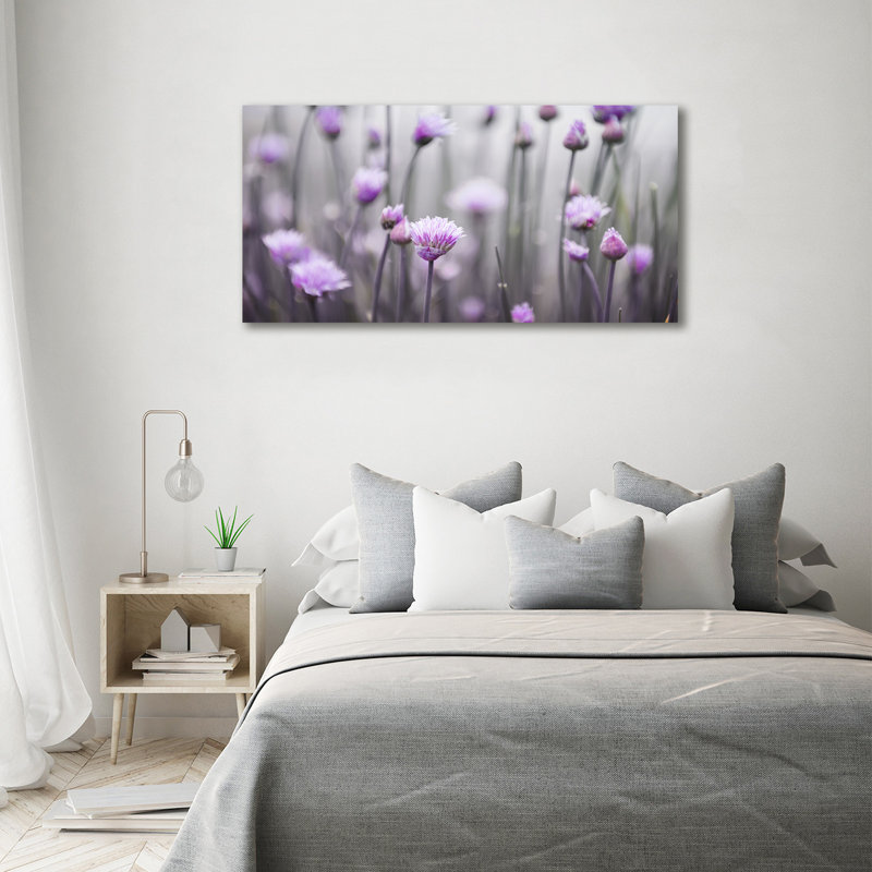 Flowers Of Chives - Wrapped Canvas Print, Canvas, 70cm H x 140cm W