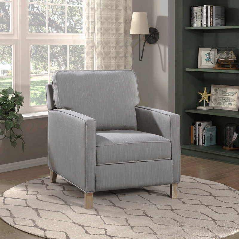 Fauteuil inclinable traditionnel gris en tissu gris